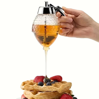 Honey Dispenser with Stand - Multifunctional Kitchen Gadget for Syrups and Sauces