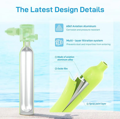 SCORKLER Snorkeling Full Face Mask with Mini 0.5L Scuba Diving Tank and Hand Pump Diving Cylinder Dive Equipment for Adults