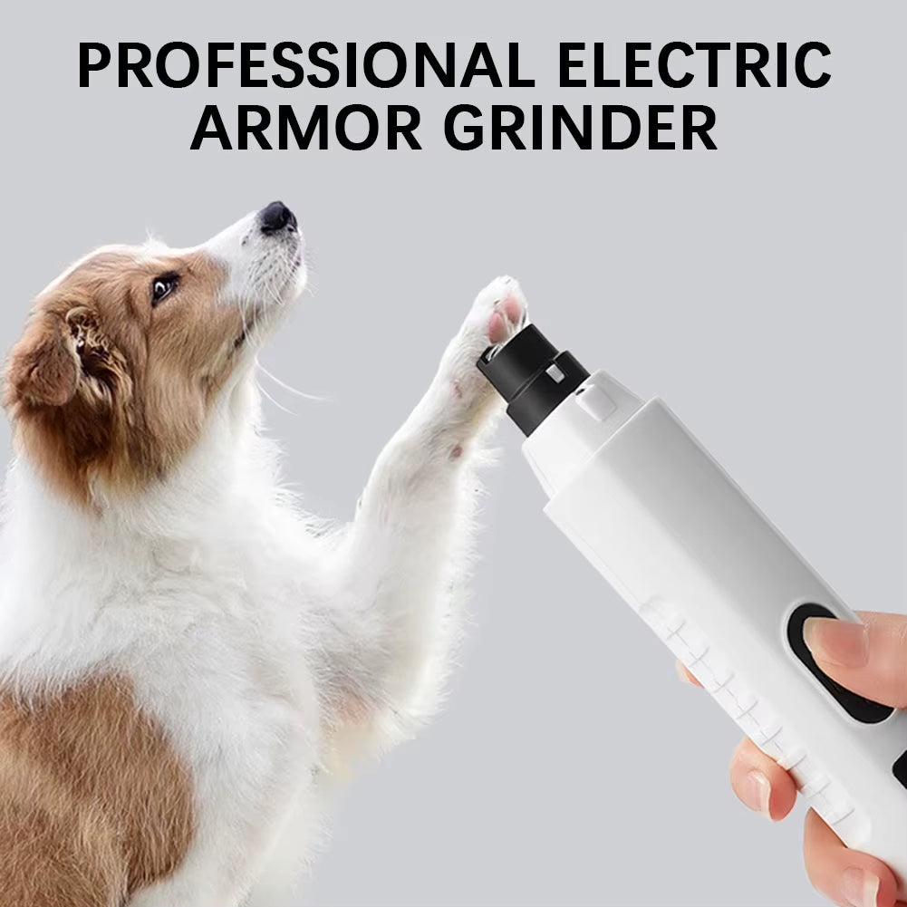Enhanced 5-Speed Electric Dog Nail Grinder with LED Lights - Quiet Pet Nail Trimming and Grooming Tool