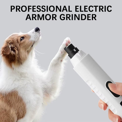 Enhanced 5-Speed Electric Dog Nail Grinder with LED Lights - Quiet Pet Nail Trimming and Grooming Tool